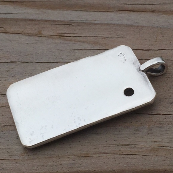 Fool Tarot Card Pendant .925 Sterling Silver w/ Genuine Carnelian gem USA - Picture 4 of 7